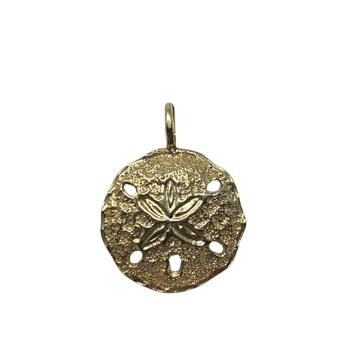 14K Gold Sand Dollar Charm/ Pendant