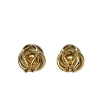 Barton A. Ballou 14K Gold Pearl & Knot Omega Earrings