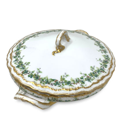 Theodore Haviland Limoges "Schleiger 849" Round Covered Vegetable Dish