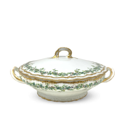 Theodore Haviland Limoges "Schleiger 849" Round Covered Vegetable Dish