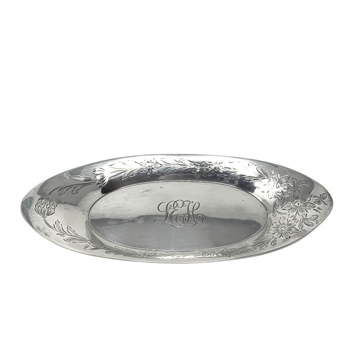 Alvin Sterling Silver Monogram Dish/Tray