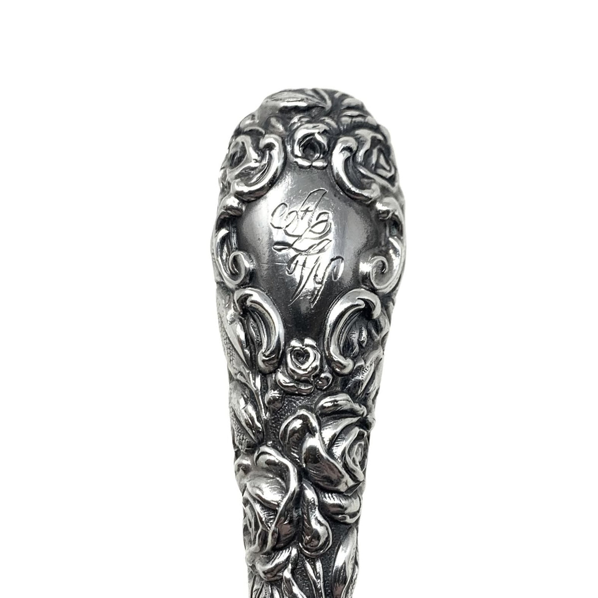 Monogrammed Server With Repoussé Sterling Silver Handle