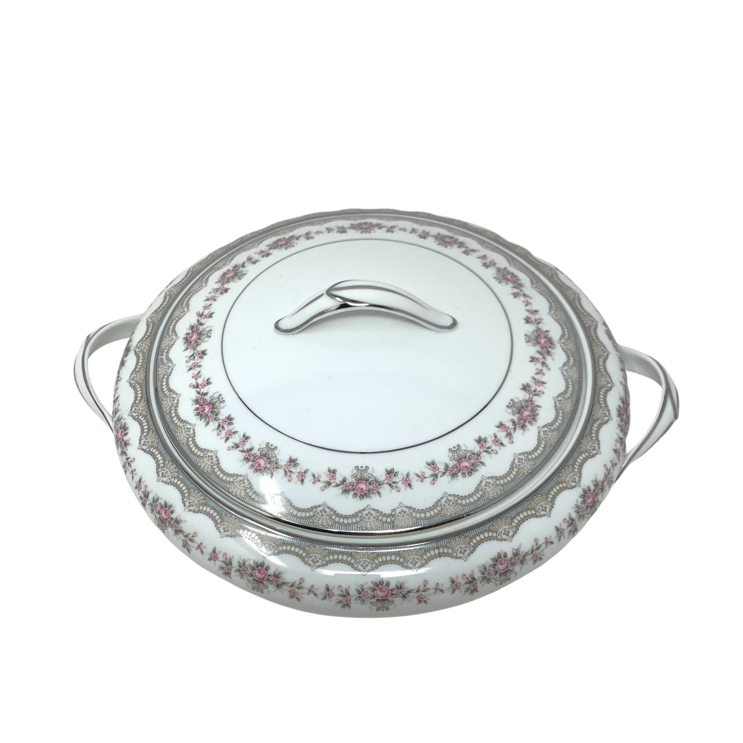 Noritake "Glenwood" Porcelain Round Covered Vegetable Dish