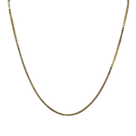 Milor Italian 14K Gold 20" Box Chain Necklace