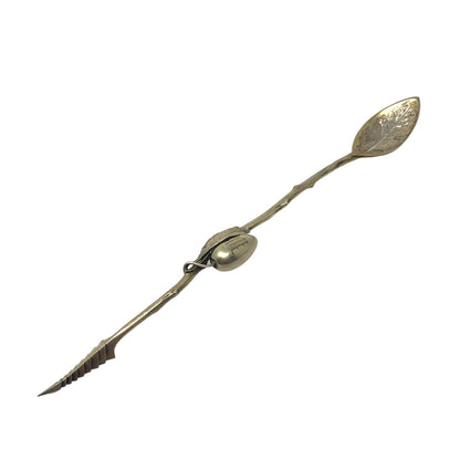 Rare Gorham Sterling Silver 1876 Victorian Pierced Olive Spoon