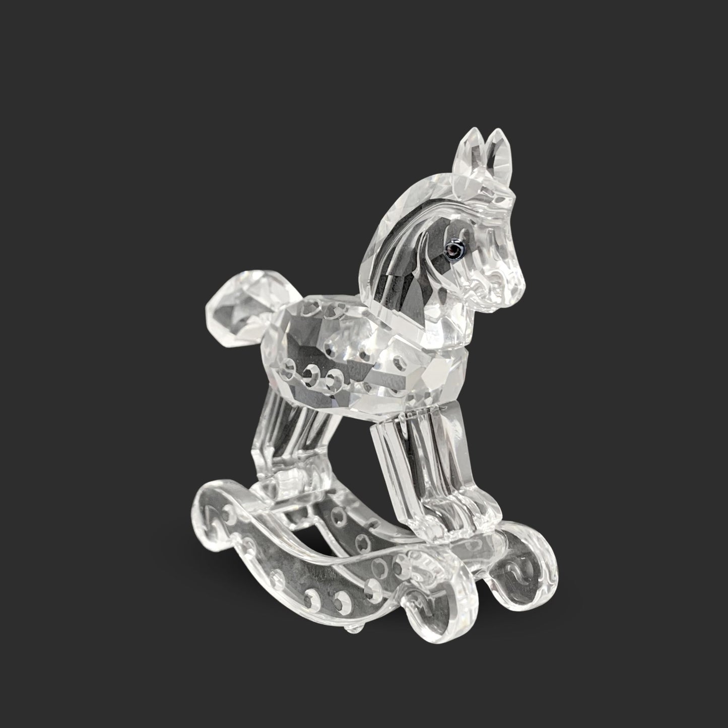 Swarovski Crystal Rocking Horse With Original Box