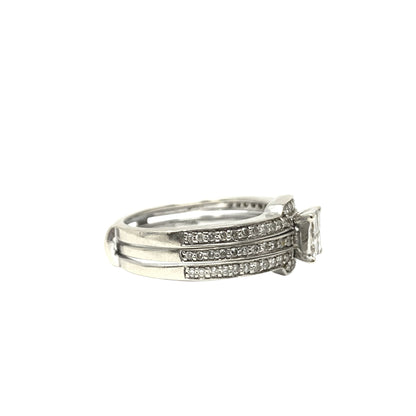 Jared 14K White Gold 80 Diamond Engagement Bridal Ring Set