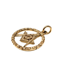 14K Gold Antique Free Mason Pendant