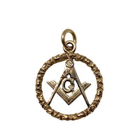 14K Gold Antique Free Mason Pendant