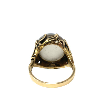 10K Gold Art Nouveau Style Pearl Ring