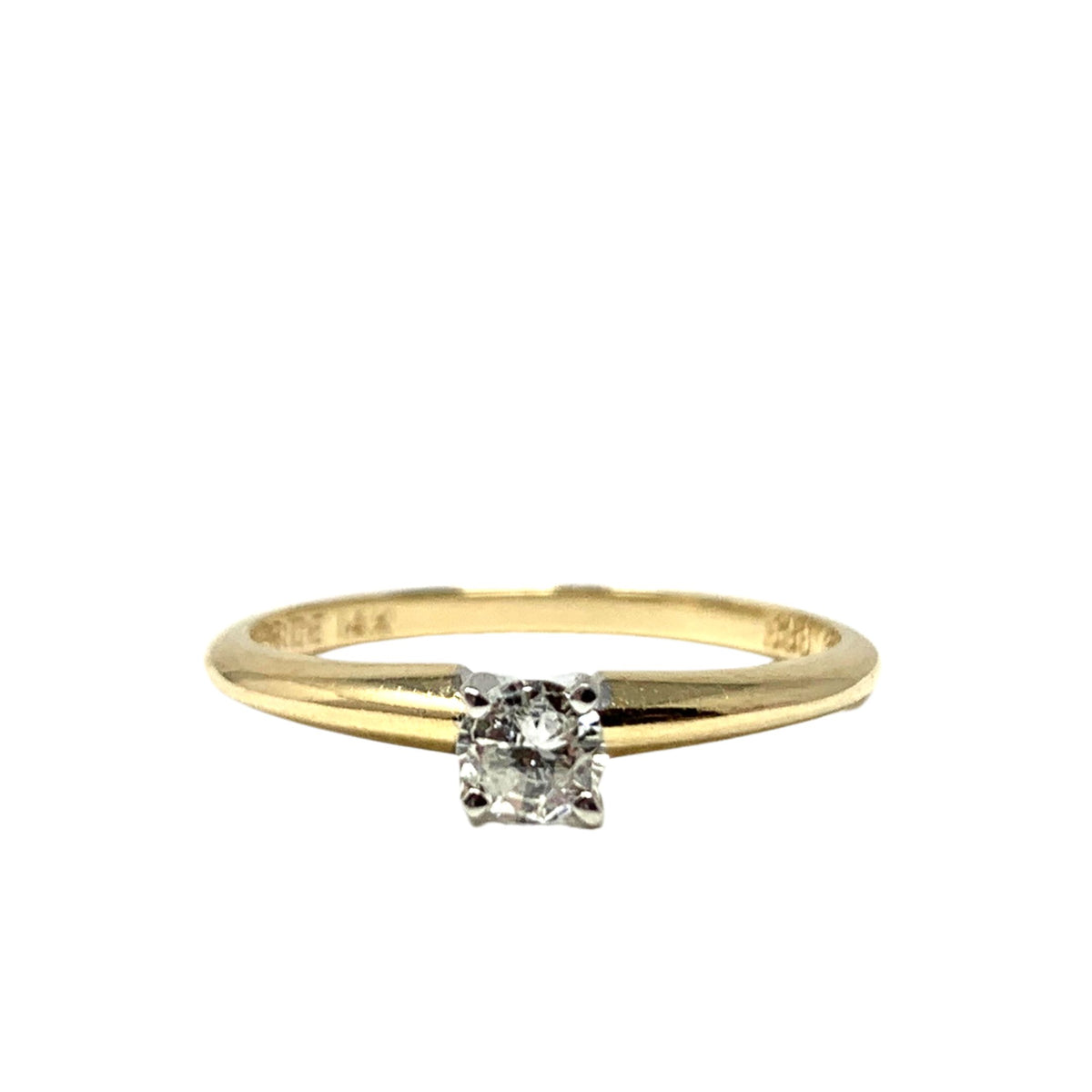 14K Gold .2ct Solitaire Diamond Ring