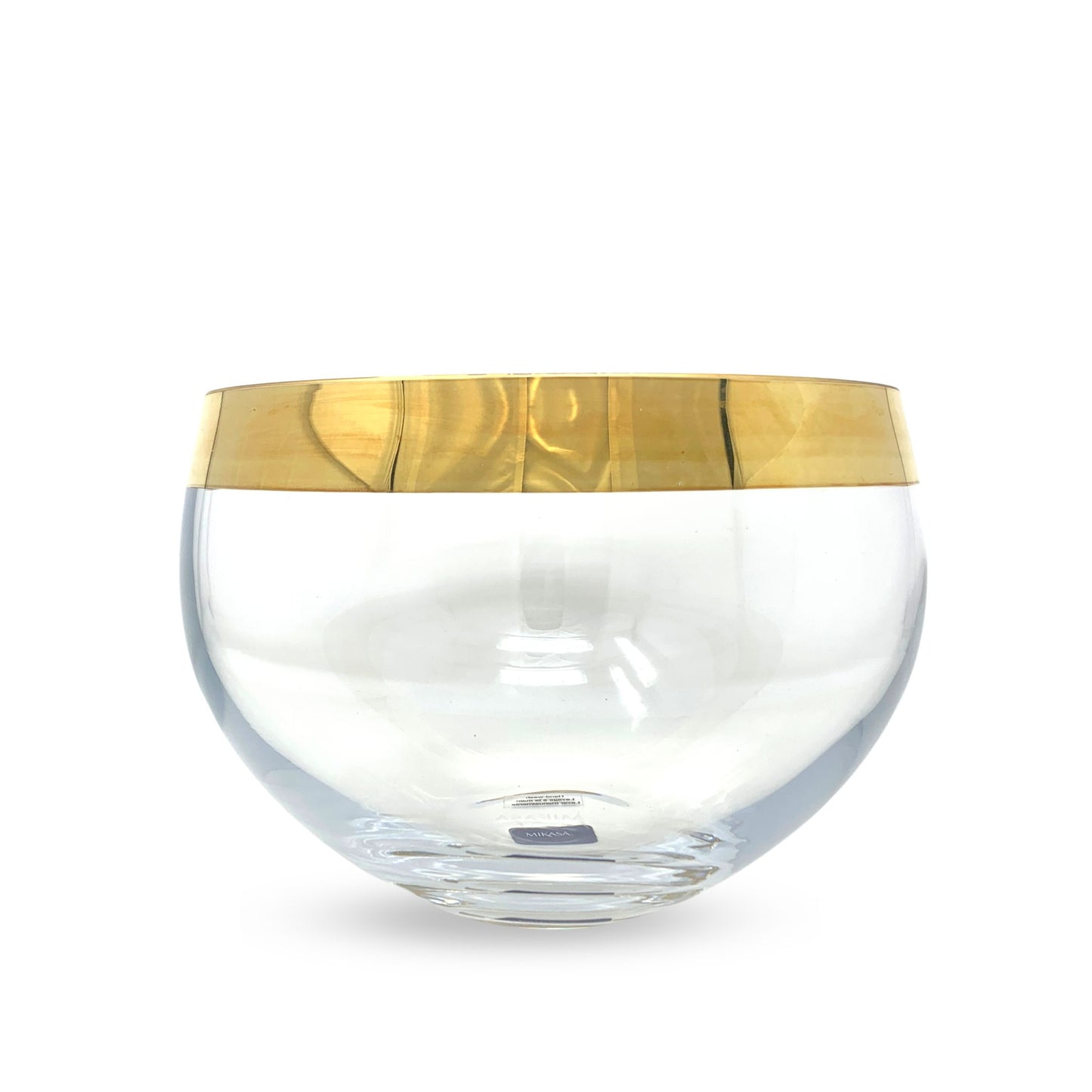 Mikasa Serenity Gold  8" Crystal Serving or Decorative Bowl