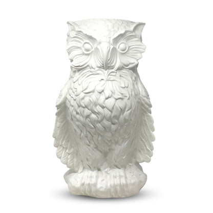 Large Italian Blanc De Chine Ceramic Owl Umbrella/ Cane Stand