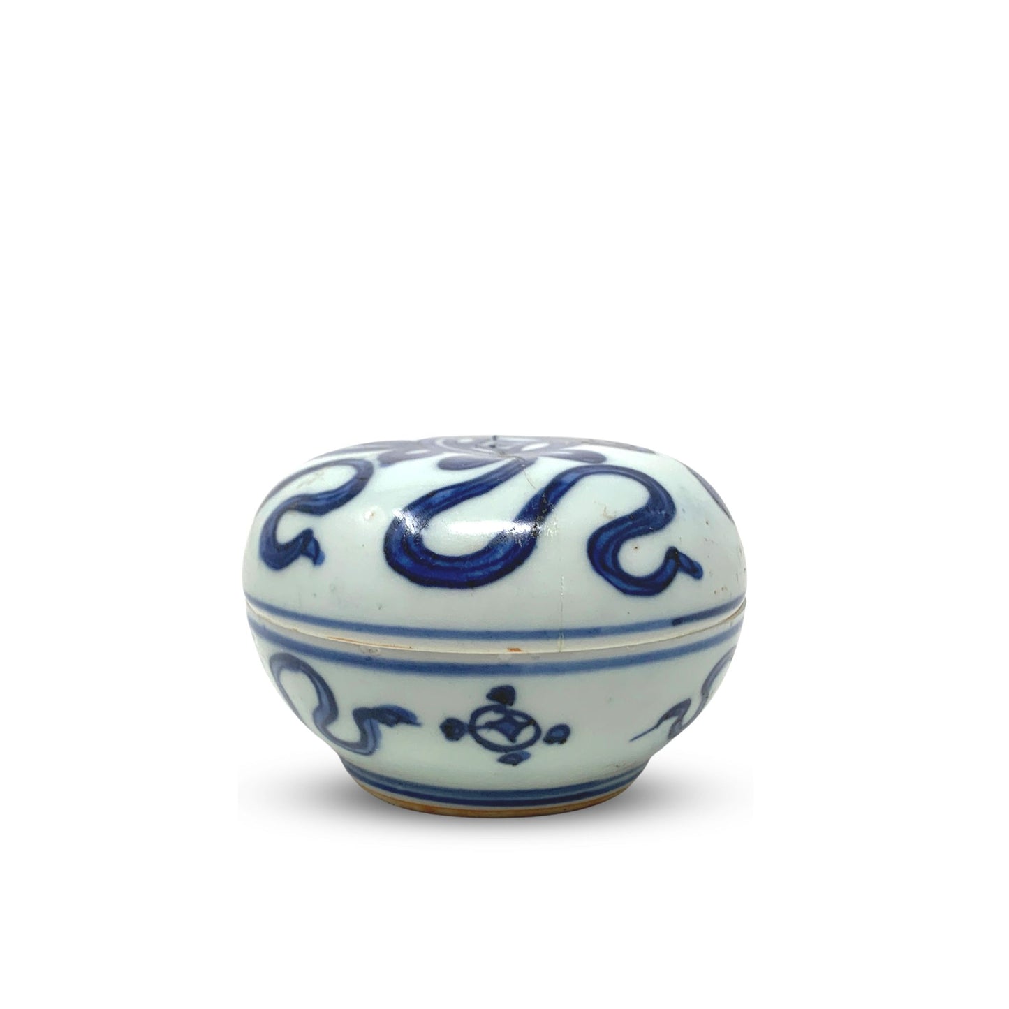 19th Century Chinese Porcelain Blue & White Lidded Box