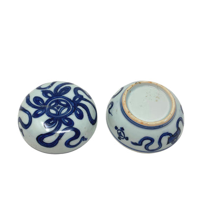 19th Century Chinese Porcelain Blue & White Lidded Box