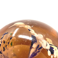 Murano Rare Golden Art Glass Floral Paperweight