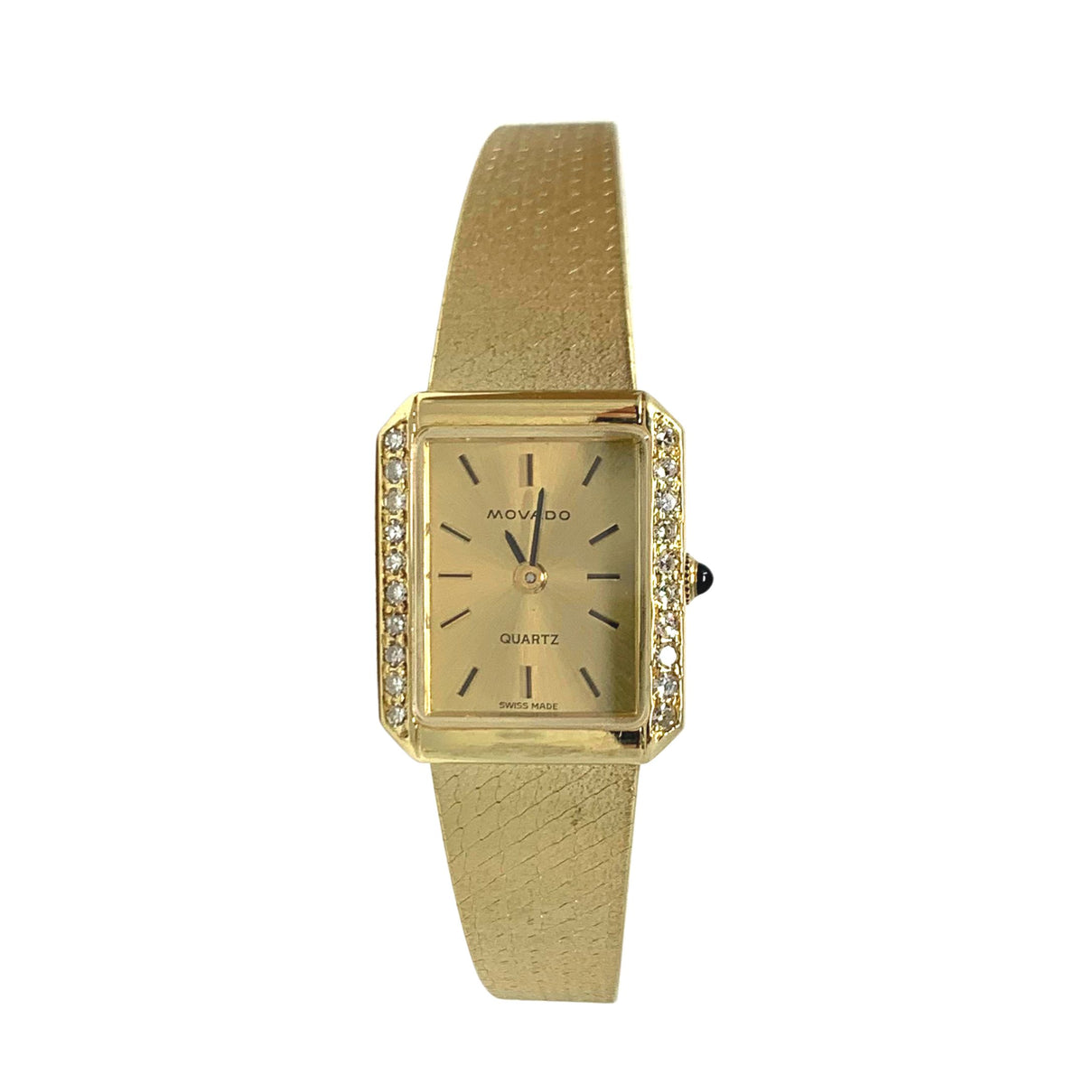 14K Gold & Diamond Movado Ladies Wristwatch