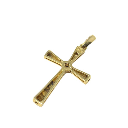 Italian 18K Gold Diamond Cross Pendant’s