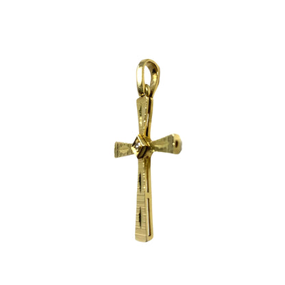 Italian 18K Gold Diamond Cross Pendant’s