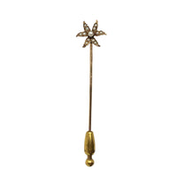 10K Gold Pearl Star Stick Pin