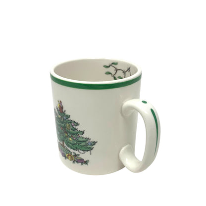 Spode Christmas Tree Green Trim Mugs (8)