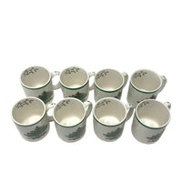 Spode Christmas Tree Green Trim Mugs (8)