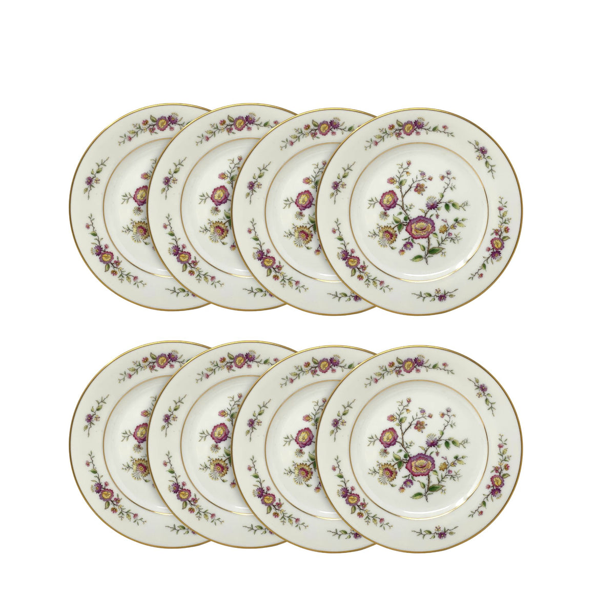 Noritake "Asian Song" Ivory China Bread & Butter Plates (8)