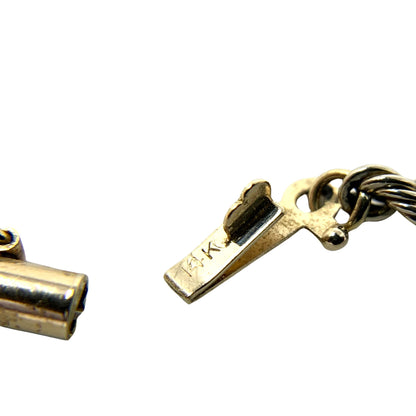 14K Solid 3.2mm Tri-Gold 24” Necklace 21.2g