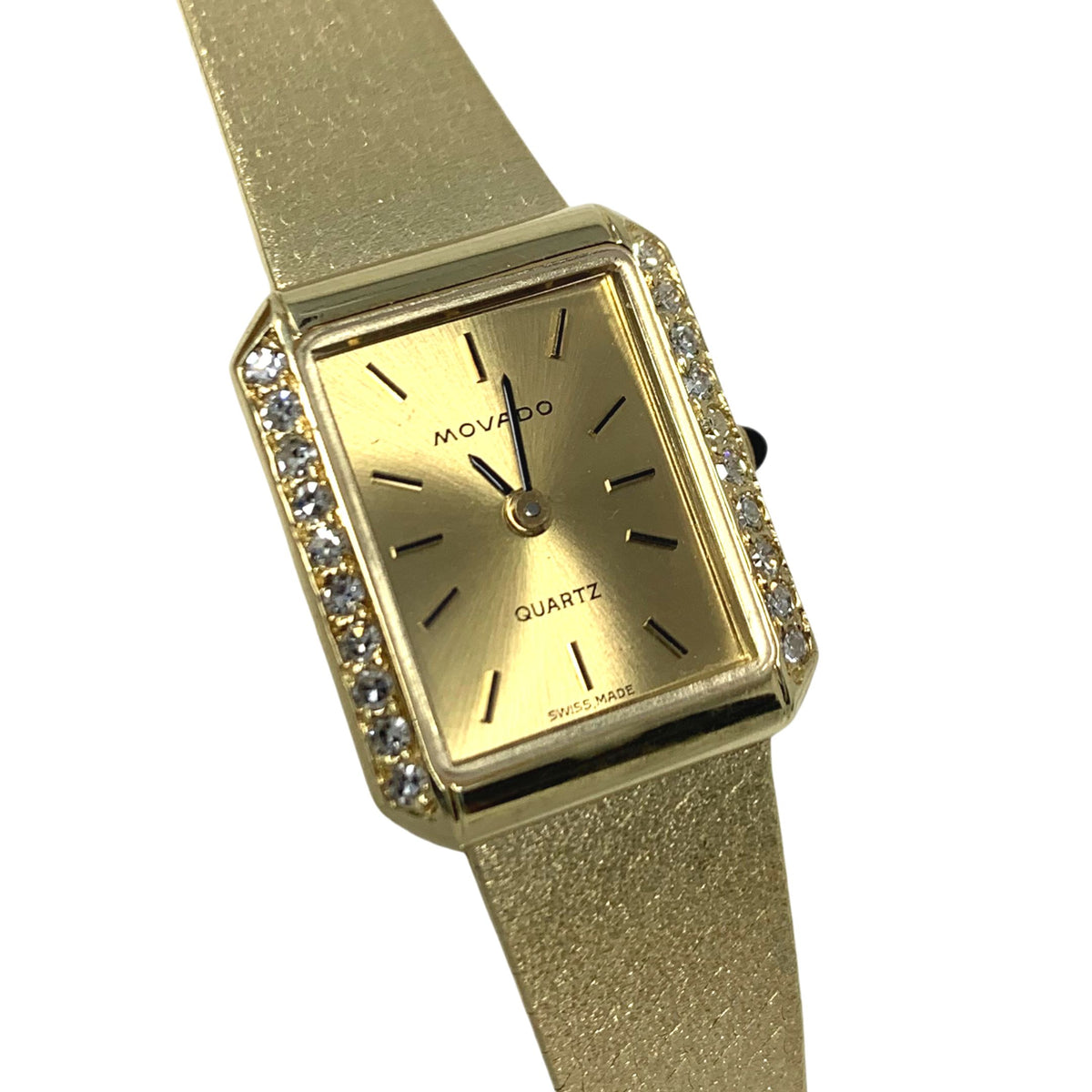 14K Gold & Diamond Movado Ladies Wristwatch