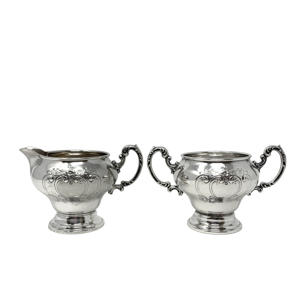 Gorham "Chantilly" Silverplate Mini Creamer & Sugar