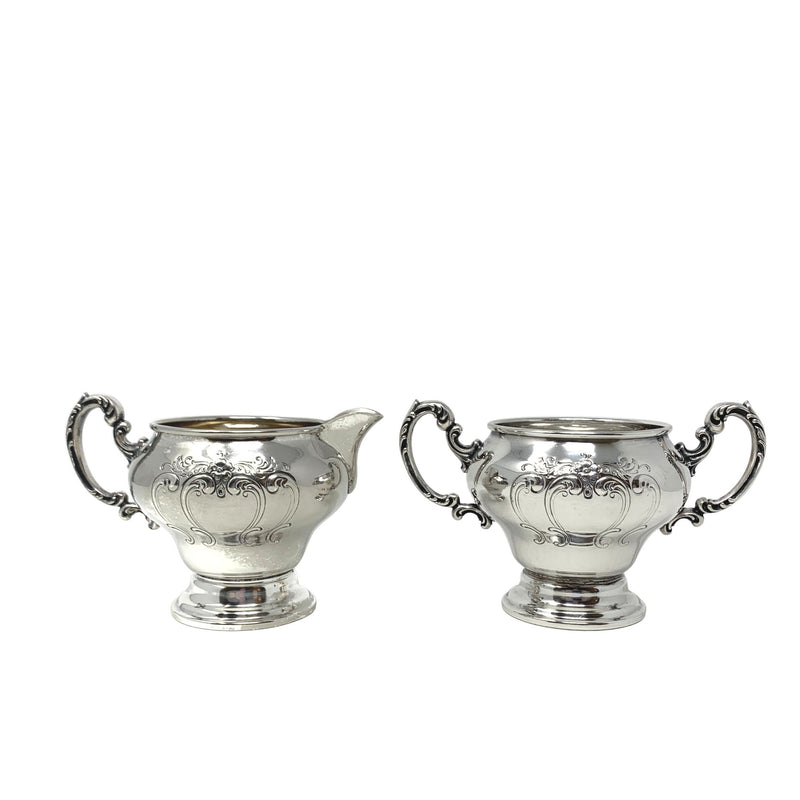 Gorham "Chantilly" Silverplate Mini Creamer & Sugar