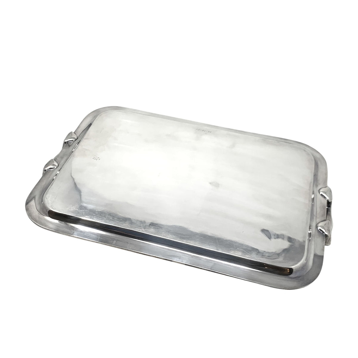 Derby Silverplate Co. Rectangular Handled Tray Monogrammed "EWH"