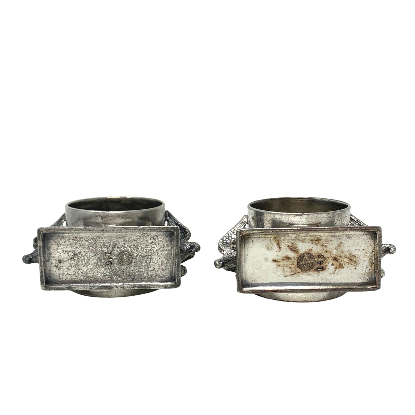 Meriden Britannia Company Double Eagle Silverplate Napkin Rings (2)