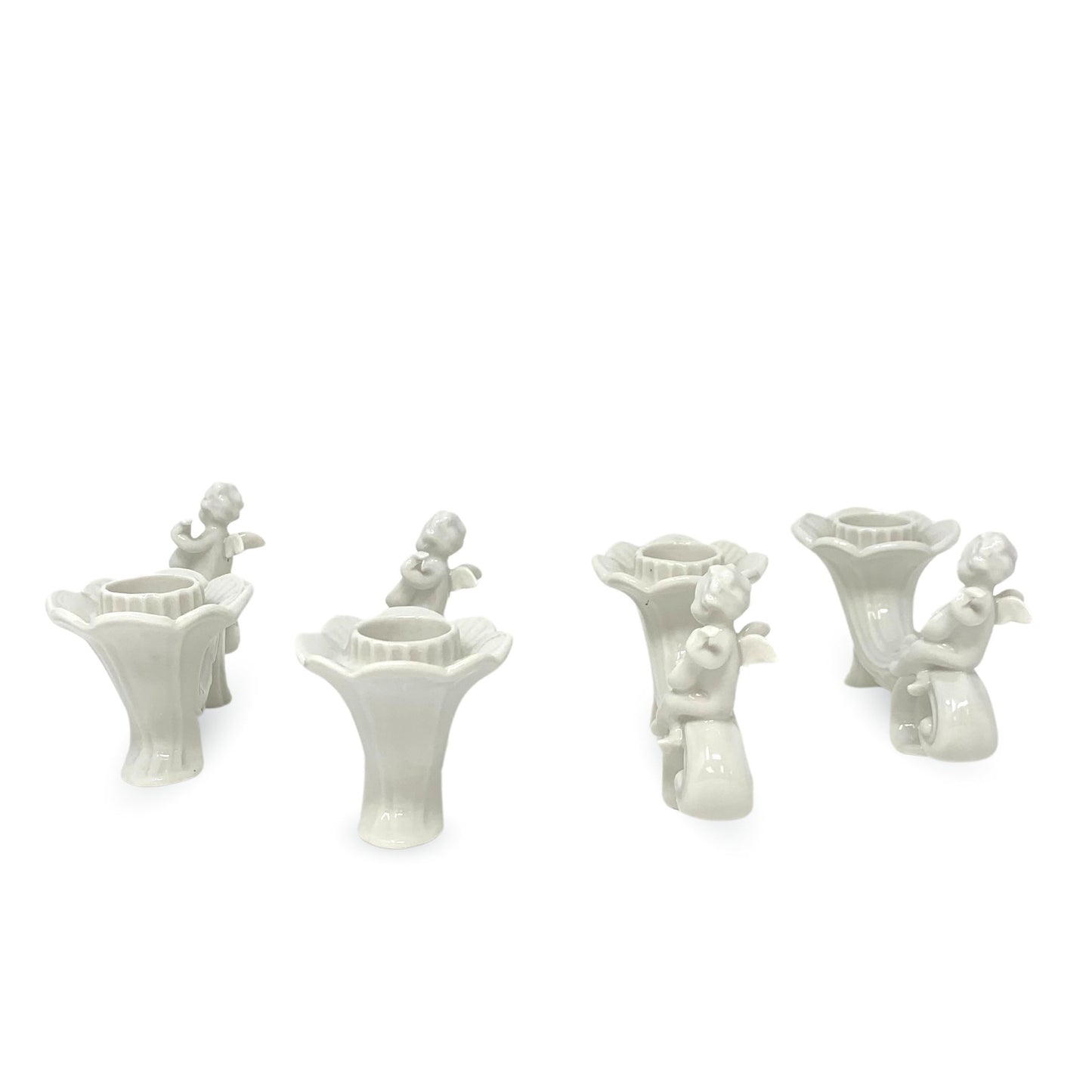 Dresden Cherub Candle Holders (Set of 4)