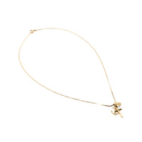 14K Gold 18” Faith, Hope, & Charity Pendant Necklace