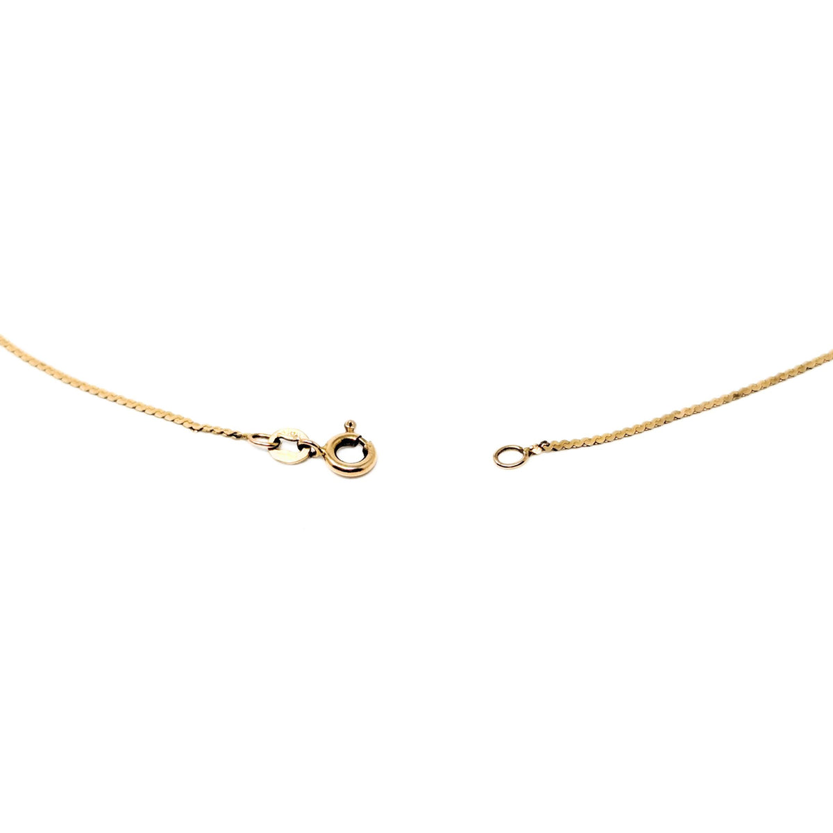 14K Gold 18” Faith, Hope, & Charity Pendant Necklace
