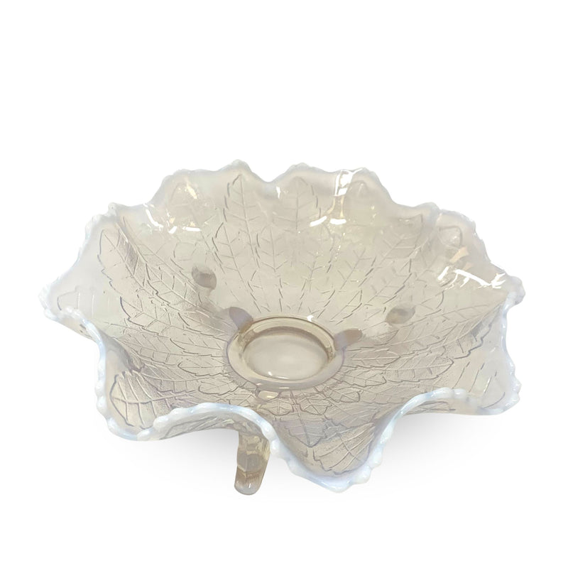 Fenton Leaf Tier Footed Bowl