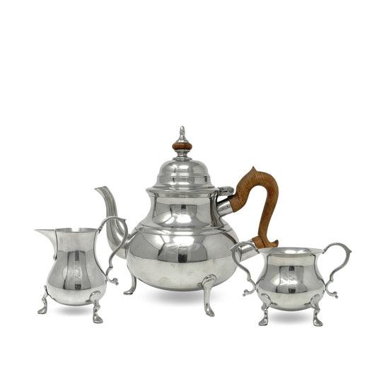 Stieff Colonial Williamsburg 3pc Pewter Tea Service