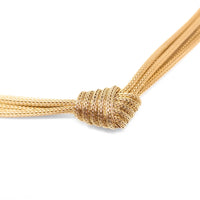 Michael Anthony 13K Gold Braided Wheat 5-Strand Love Knot Necklace & Earrings