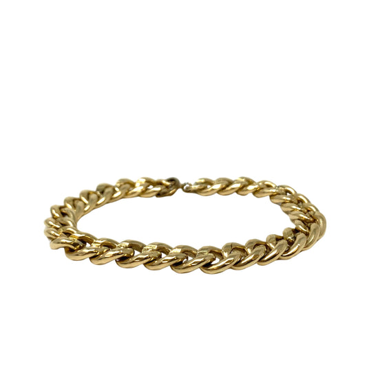 12K Gold Filled Cuban Curb Link 7.5” Bracelet 26.9g