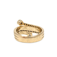 14K Gold 27 Diamond Twist Tail Ring - Size 6.5