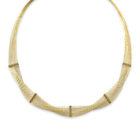 14K Gold Adjustable Braided Wire Necklace (13.8g)