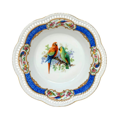 Schumann Bavarian Reticulated Porcelain Parrot Bowls (4)