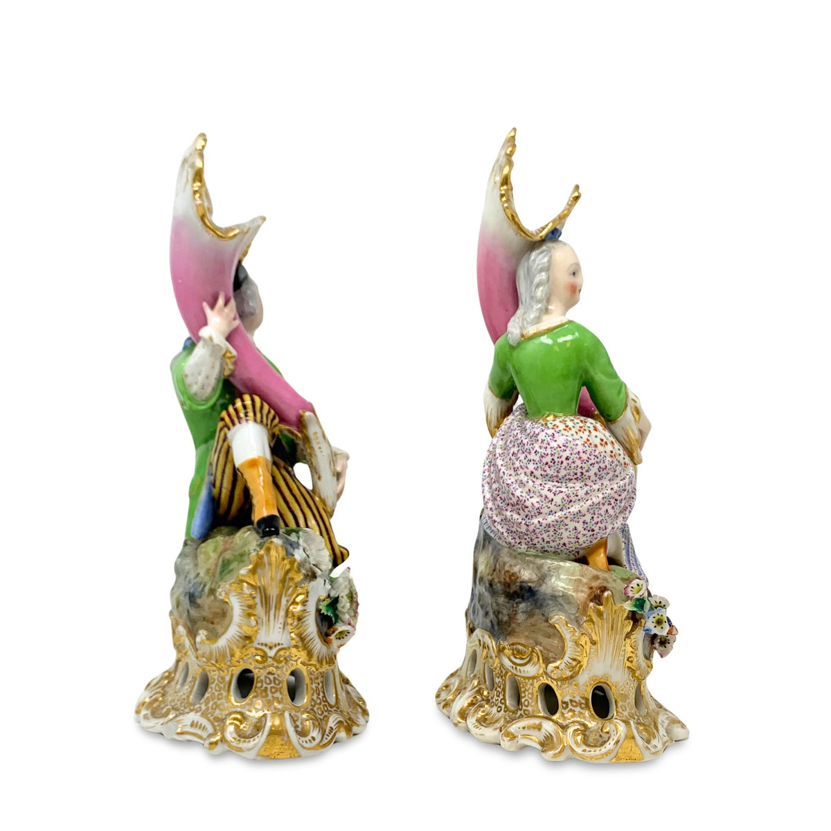 Jacob Petit 19th Century French Porcelain Figural Vases (Pair)