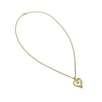 14K Gold & Diamond 20” Sliding Heart Necklace