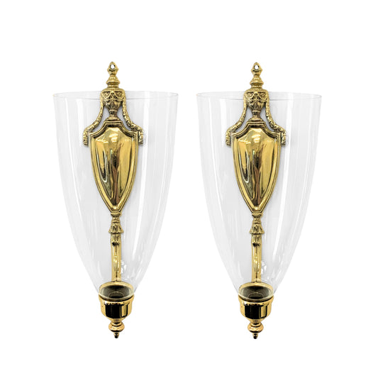 Virginia Metalcrafters Adam Style Brass Sconces (Pair)