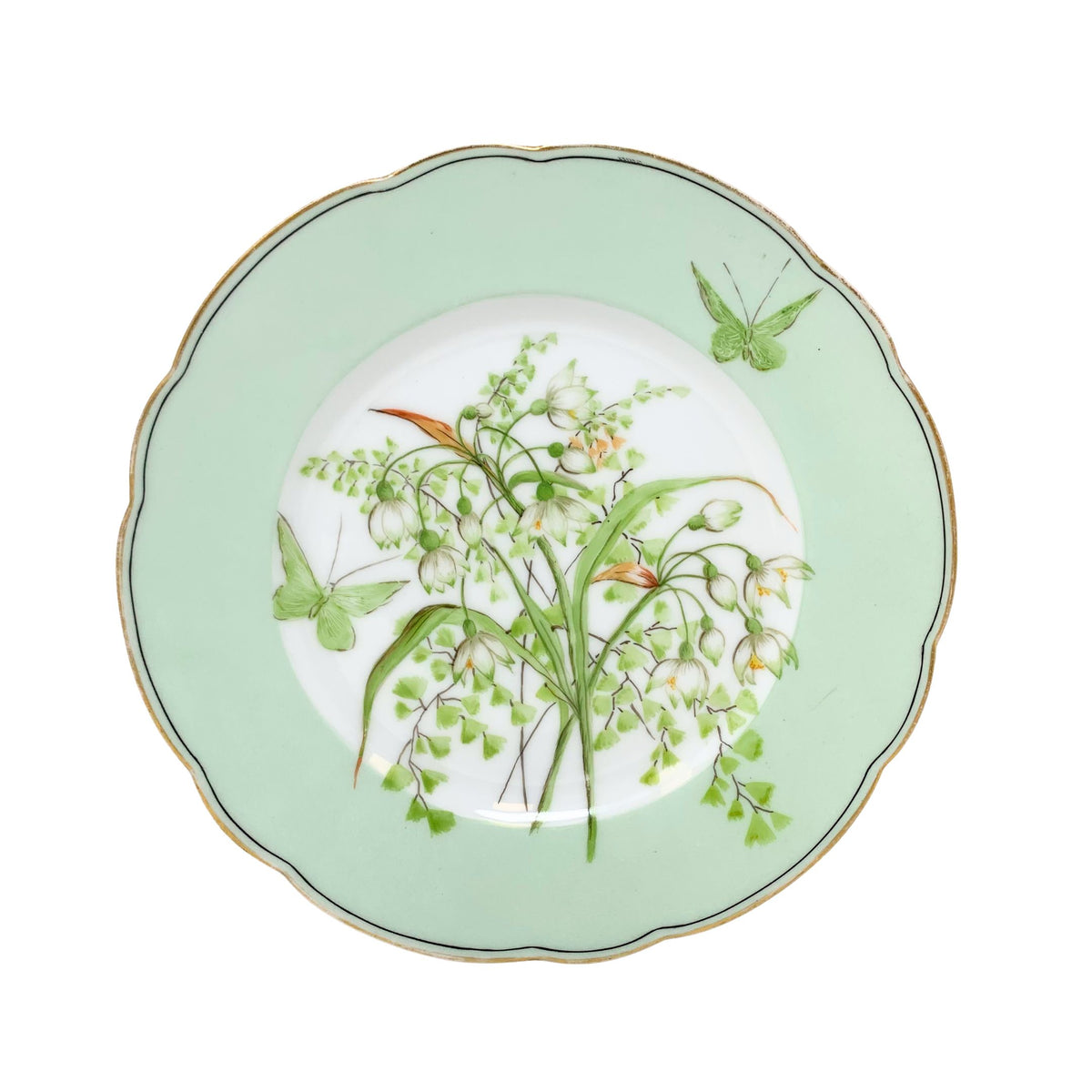 Hand Painted Haviland & Co. Wildflower & Butterfly Plates ca. 1870 (Set of 12)