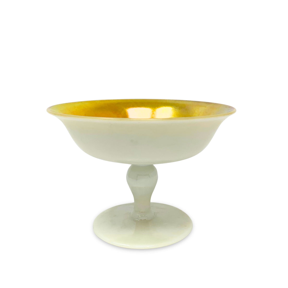 Steuben Glass Works Gold Aurene Calcite Compote