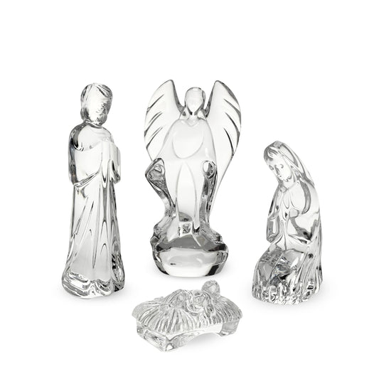 Waterford Crystal Nativity "The Holy Family" & Angel (4pcs)