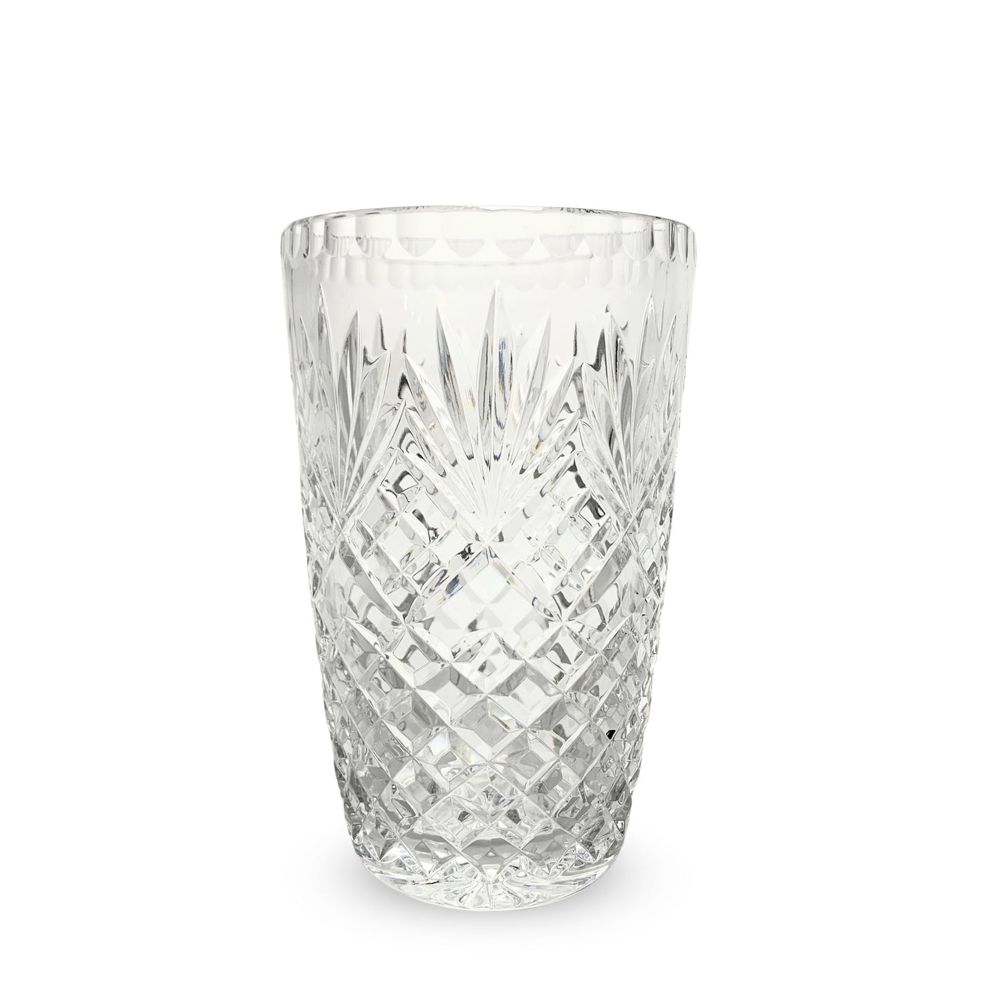 Polish Hand Cut 8" Crystal Vase